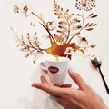 This artist creates whimsical scenes using coffeeFind more of her work here!