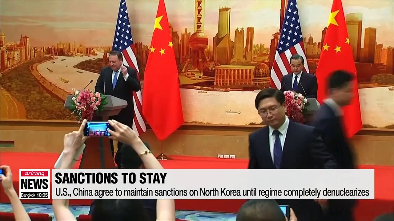 U.S., China agree to maintain sanctions on North Korea until regime completely denuclearizes