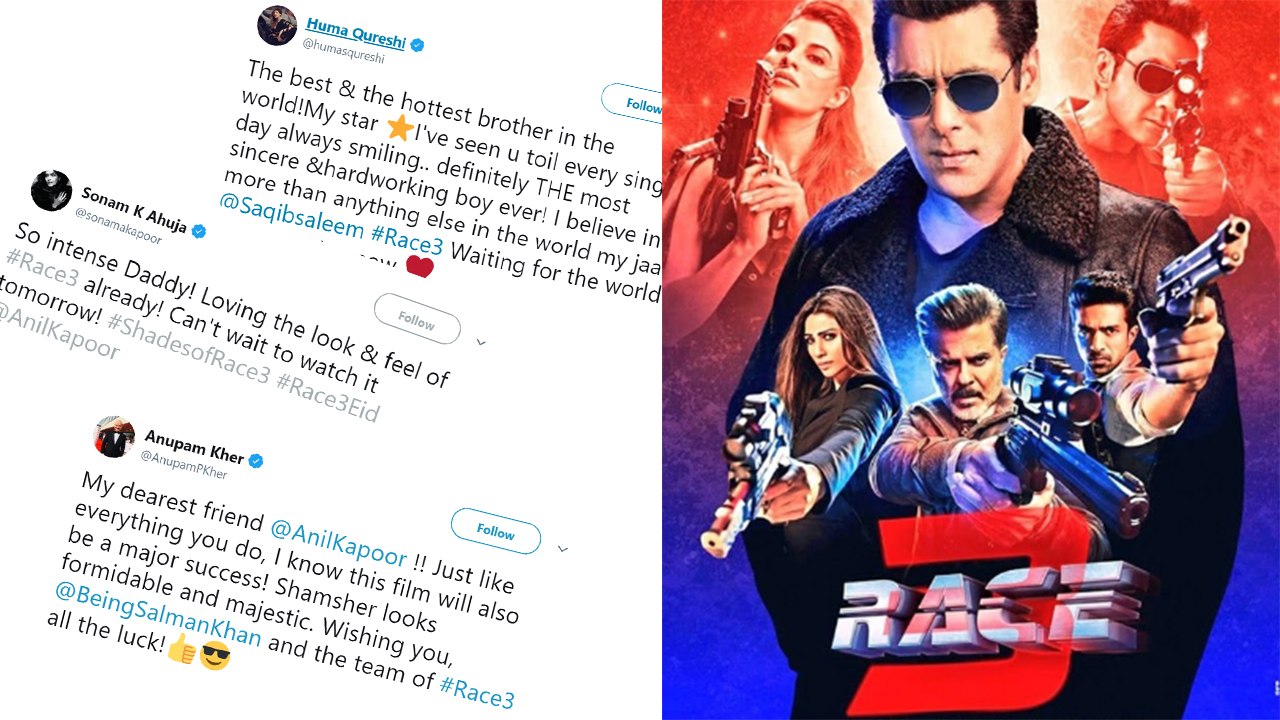 Race 3 Celeb REVIEW | Salman Khan | Sonam Kapoor | Huma Qureshi | Anupam Kher | FilmiBeat