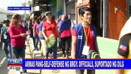 #SentroBalita: Armas pang-self-defense ng Brgy officials, suportado ng DILG