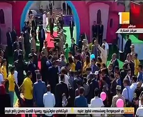 الرئيس يغادر مركز المنارة بعد حضوره احتفالية عيد الفطر مع أبناء الشهداء