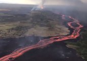 Helicopter Footage Shows Lava Flows Hitting Ocean Off Hawaii