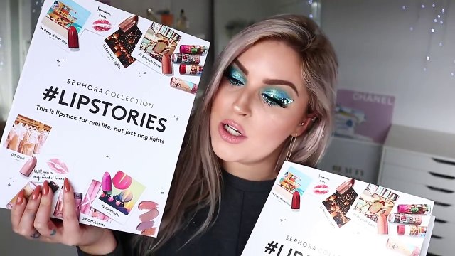 TRYING ON 40 $8 LIPSTICKS! Sephora Lip Stories Lip Swatches