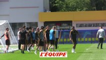 Ambiance bon enfant à l'entraînement - Foot - CM 2018 - BEL