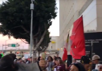 Crowd Gathers Outside Los Angeles Detention Center to Protest Separation of Migrant Families