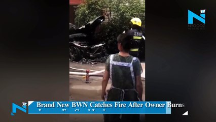 Brand New BMW Catches Fire After Owner Burns Incense For Good Luck