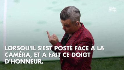 PHOTOS. Coupe du monde 2018 : le doigt d'honneur de Robbie Williams lors de la cérémonie d'ouverture