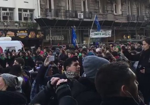 Crowd Gathers on Buenos Aires Streets as Argentinian Lawmakers Move Forward With Abortion Bill