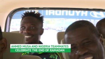 Behind The Scenes - Musa and Nigeria teammates join local Muslims for Eid prayer