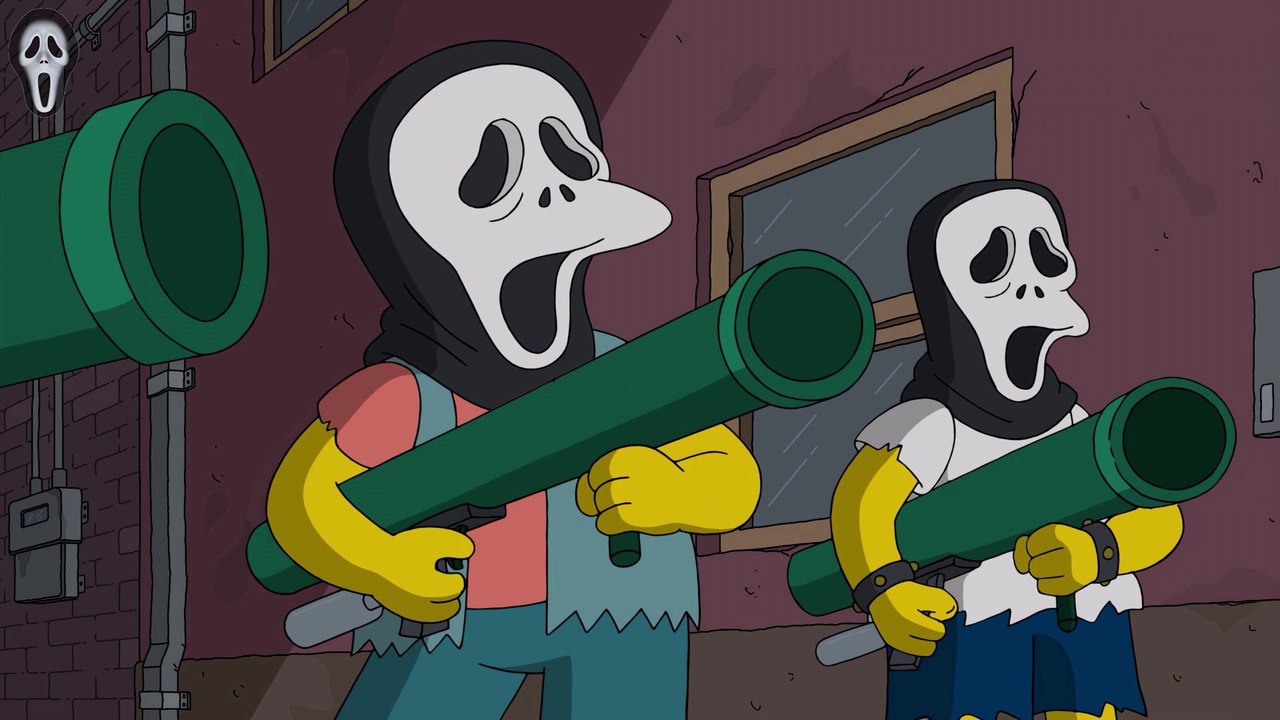 Ghostface in Simpsons #3 - Scream Reference