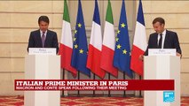 REPLAY - French president Macron and Italian Prime Minister Conte speak following their meeting in Paris