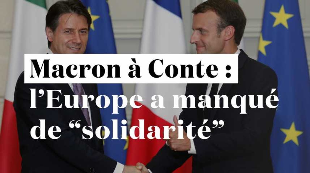 Macron : "La solidarité européenne à l'égard de l'Italie n'a pas été au rendez-vous"