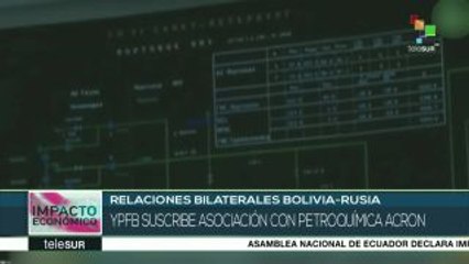 Bolivia firma acuerdo con la empresa de gas rusa Gazprom