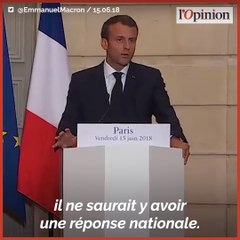 Crise migratoire: «Notre organisation collective n’est pas la bonne», estime Macron