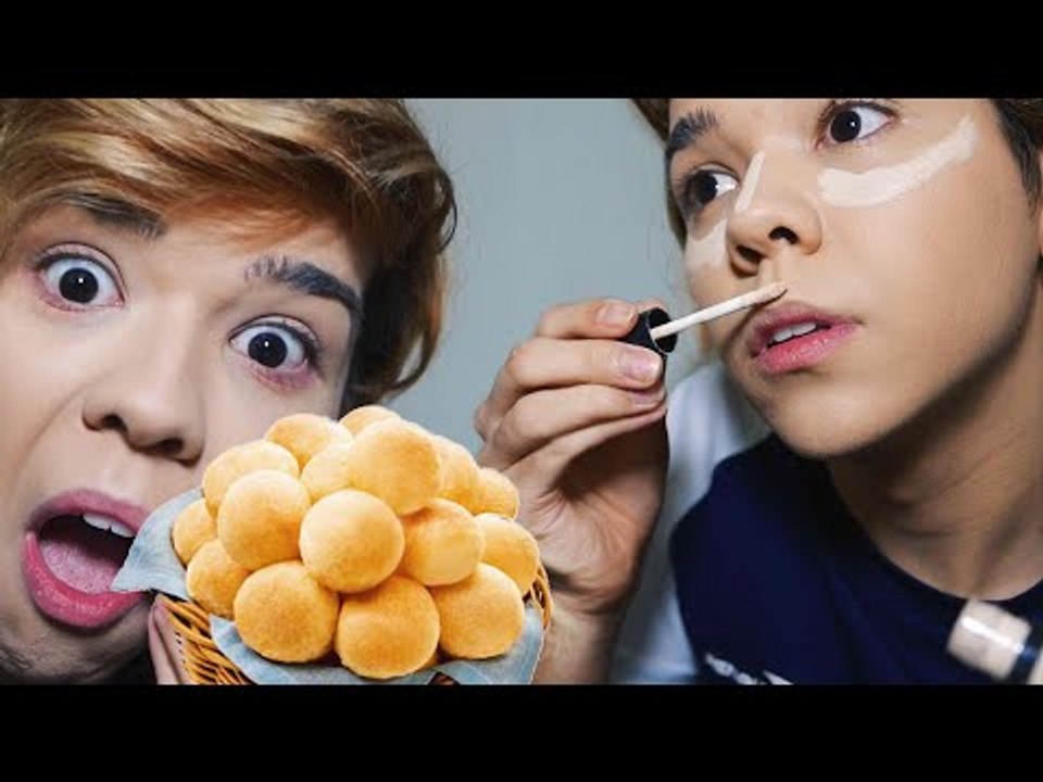 MAQUIAGEM COM PAO DE QUEIJO!!!