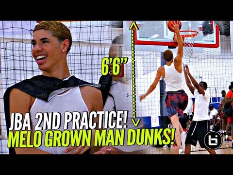 LaMelo Ball Dunking TOO EASY at 2nd JBA Practice!! LEGIT 6'6 ! + First Look at Other JBA Teams!!