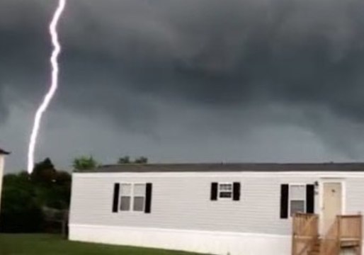 Lightning Almost Strikes Man Filming Storm in North Carolina