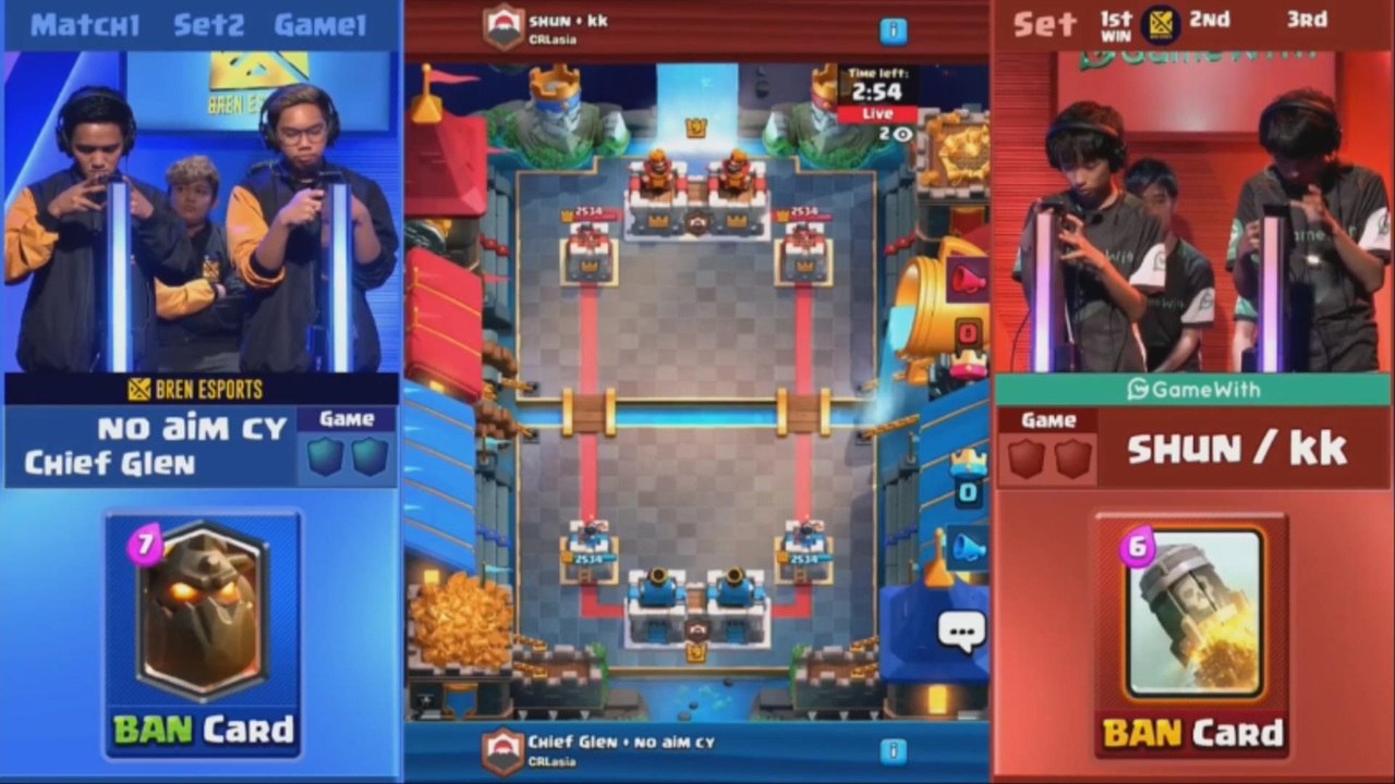 [Match 1] Bren Esports vs GameWith 2set 180615 - 클래시 로얄 리그 아시아 (CRL)