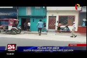 Iquitos: sujetos se pelean en vía pública por el amor de una mujer