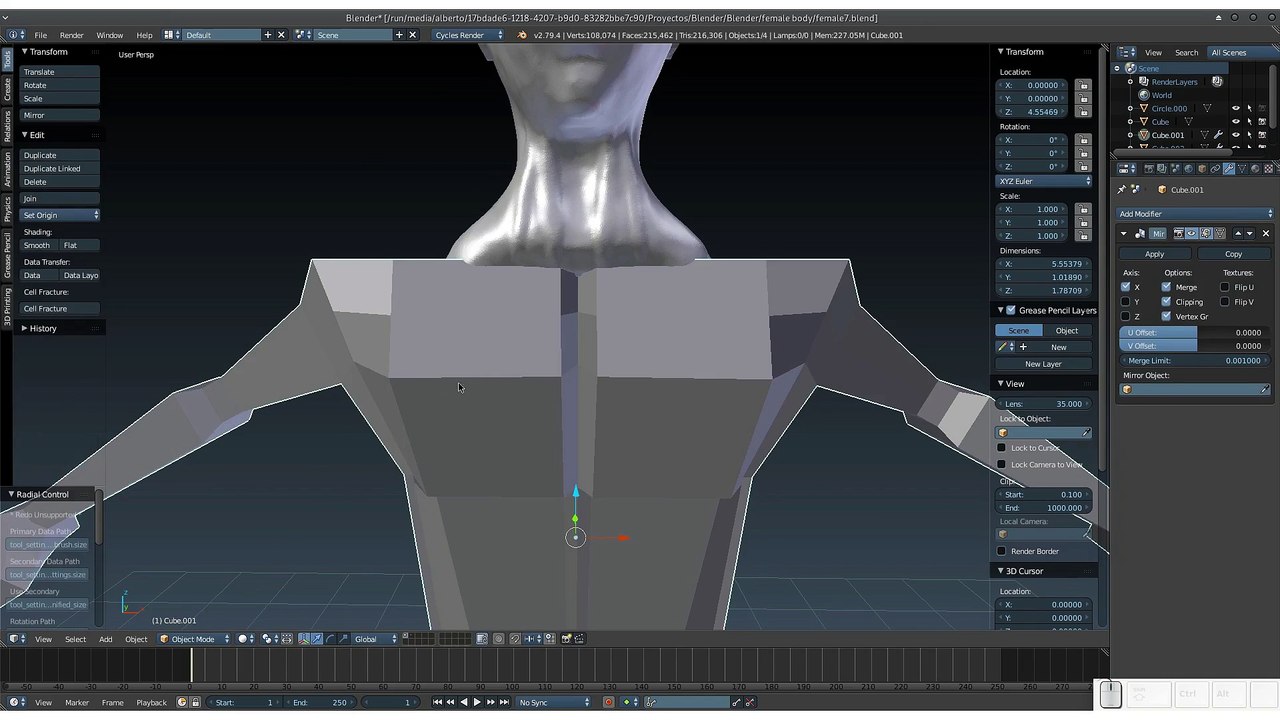 Blender: Esculpiendo un cuerpo femenino 10