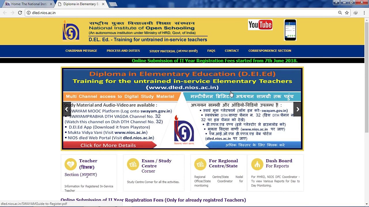 NIOS DELED 2nd Yrs. Study Material