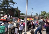 Opposing Groups Rally at Columbus Mosque on Eid