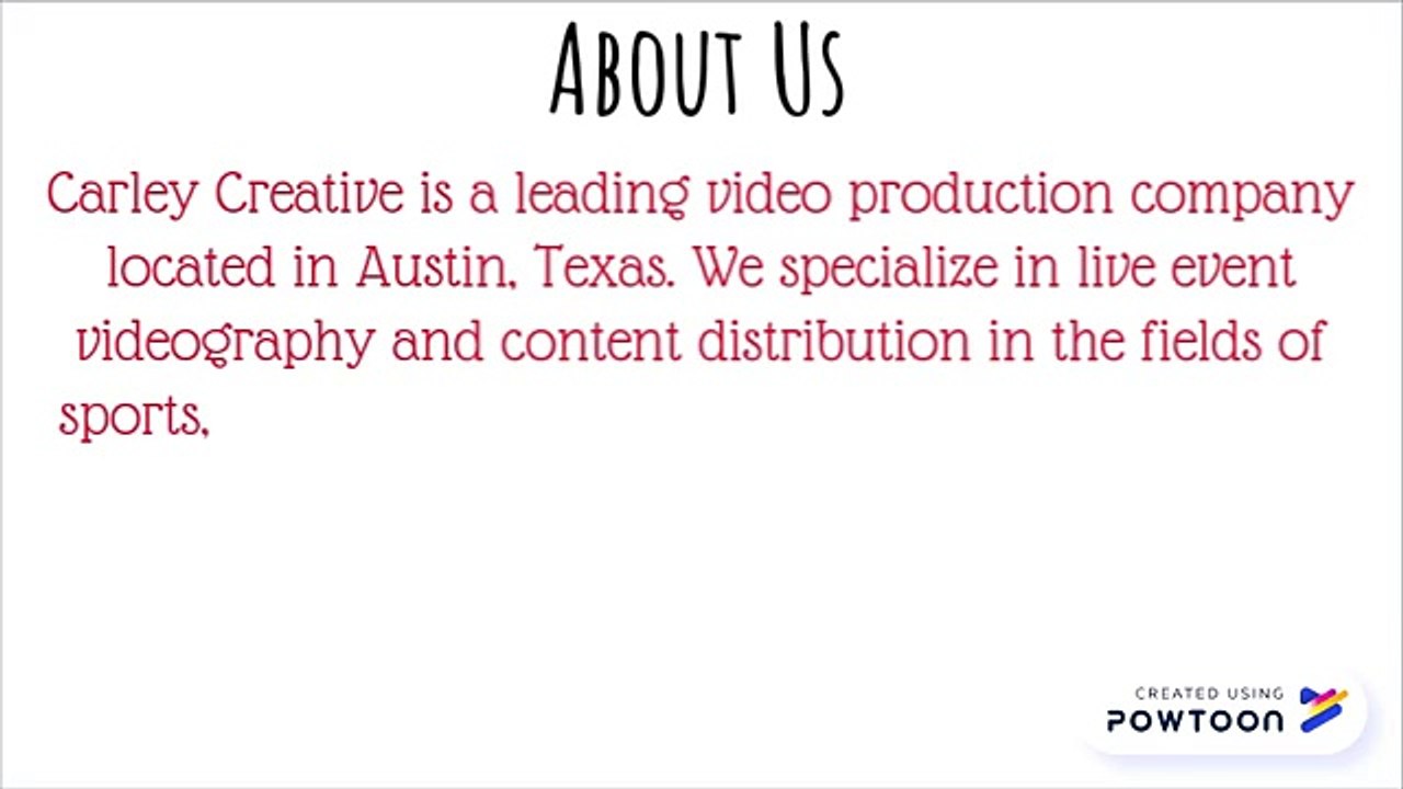 Looking for Event Video Company