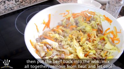 How to Make Beef Spring Rolls - Easy Homemade Fried Spring Rolls Recipe