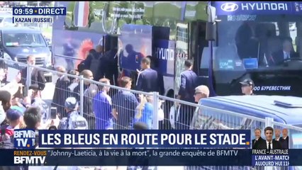 Les Bleus en route pour le stade