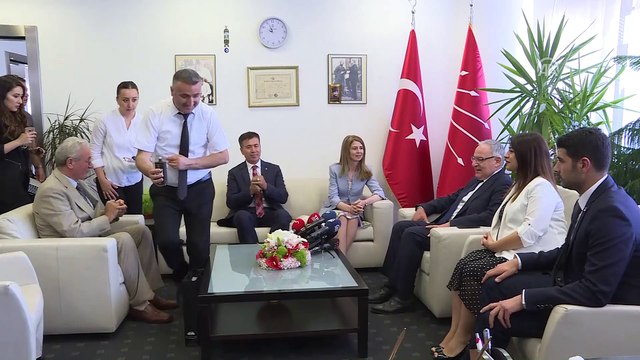 Siyasi partilerde bayramlaşma - DSP heyetinden CHP'ye ziyaret - ANKARA