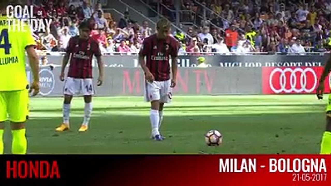 ⚽ Goal of the Day Honda's last cracking free-kick and goal at San Siro  #HBD, Keisuke Honda L'ultimo gol a San Siro con una punizione magistrale  Tanti au
