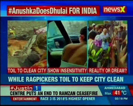 Anushka Sharma seen schooling the man about Swachh Bharat in a video posted by Virat Kohli