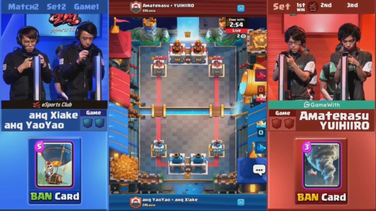 [Match 2] ahq eSports Club vs GameWith 2set 180616 - 클래시 로얄 리그 아시아 (CRL)