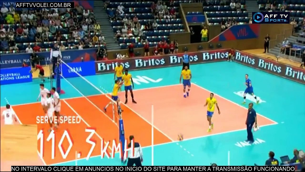 2º SET: BRASIL X FRANÇA – LIGA DAS NAÇÕES MASCULINA – 16/06/2018