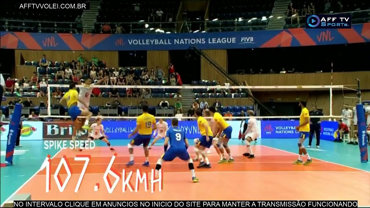 3º SET: BRASIL X FRANÇA – LIGA DAS NAÇÕES MASCULINA – 16/06/2018