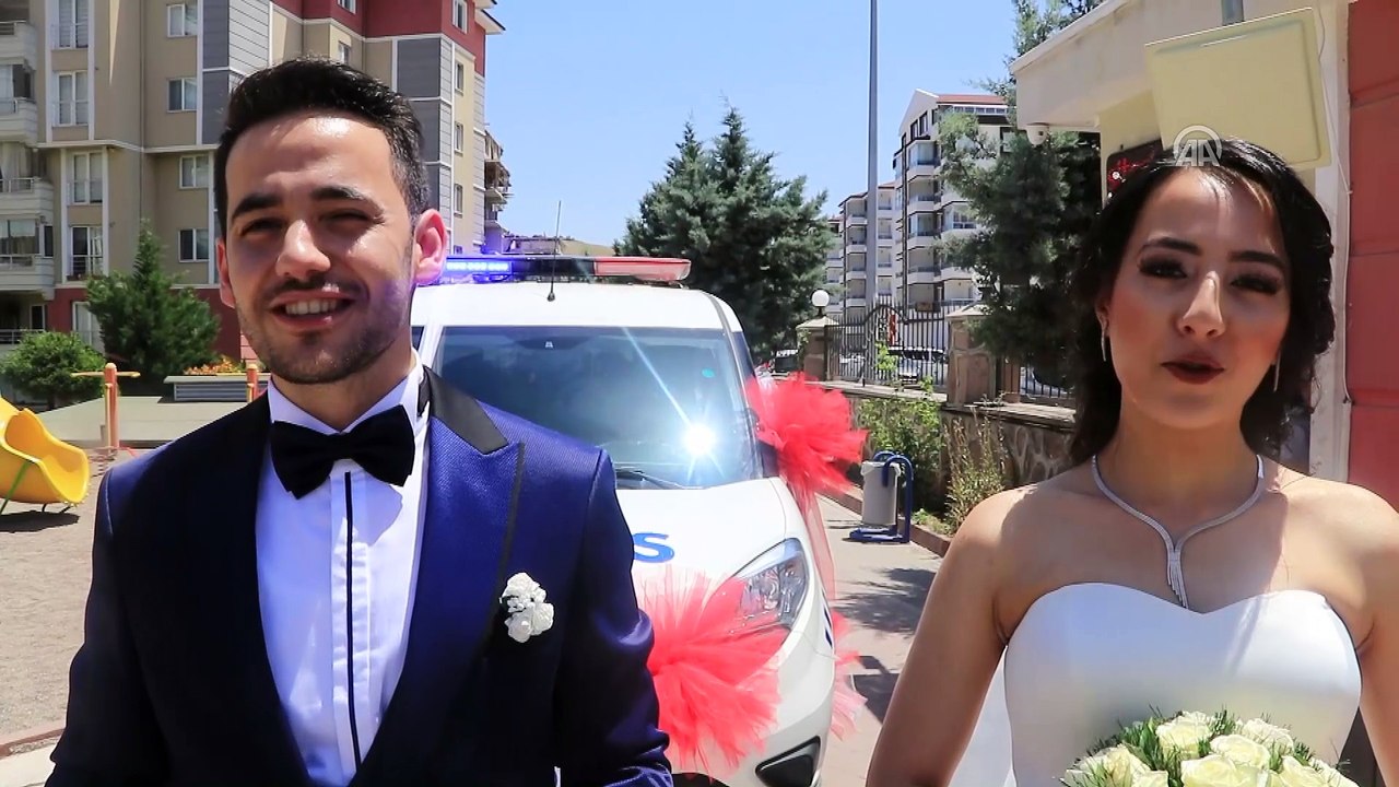 Ekip aracı 'gelin arabası' oldu - ÇANKIRI