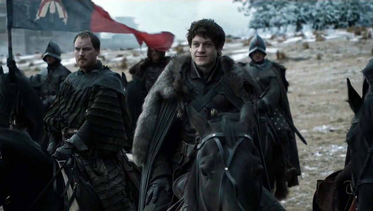 Game of Thrones season 6 ep 9 Battle of the Bastards (part 1) Ramsay Bolton and Jon Snow
