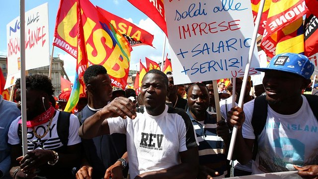 Акция протеста в Риме