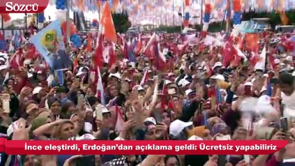 İnce eleştirdi, Erdoğan’dan açıklama geldi
