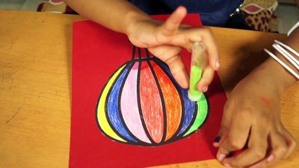 Pre nursery kids Parachute Drawing Activity