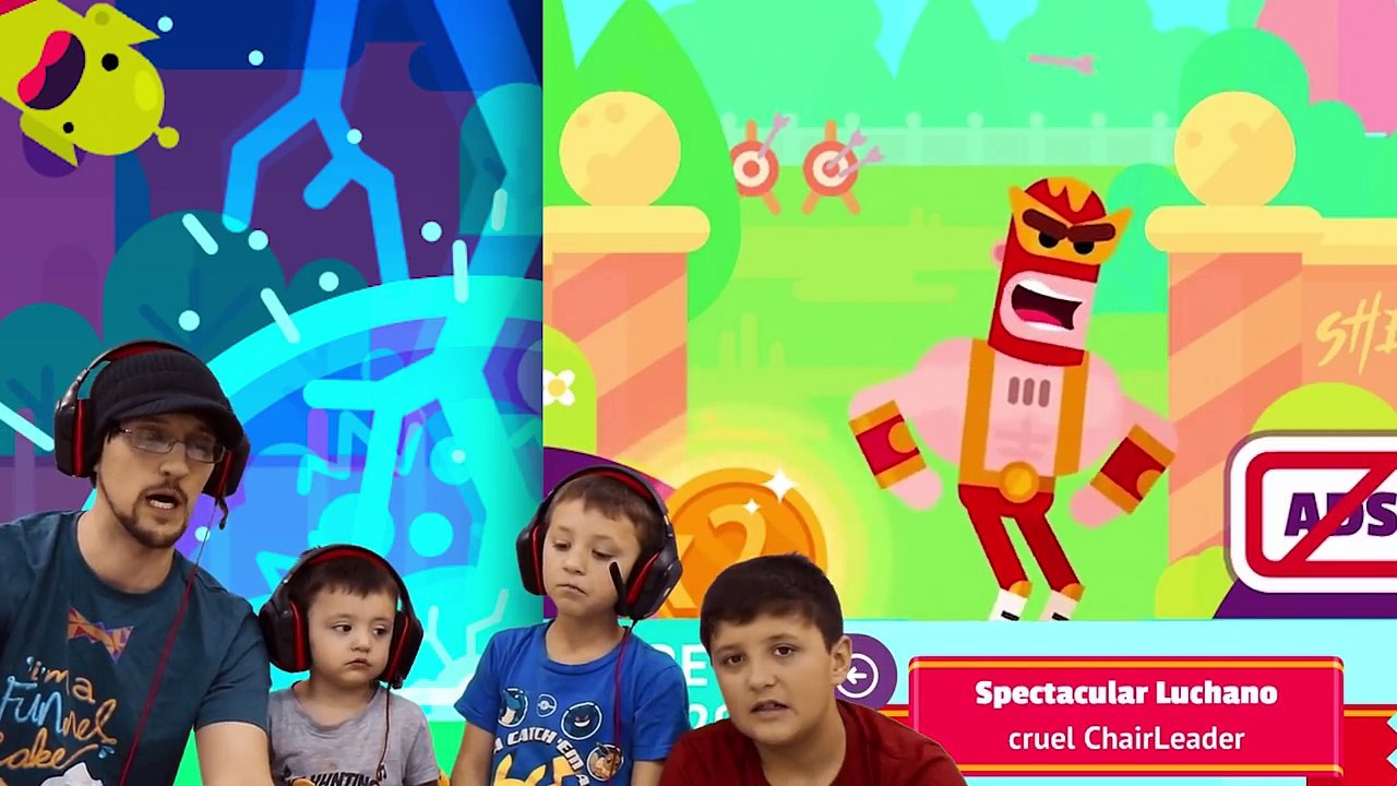 OW, This Game Hurts!!! BOWMASTERS w/ FGTEEV BOYS ... Who's The Master of the Bow? (#2 Gameplay)