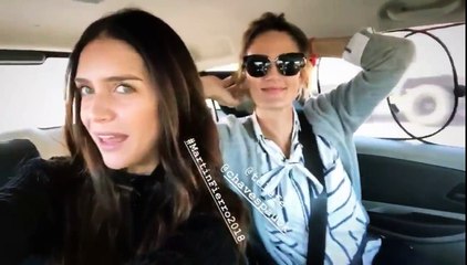 Paula yendo al Martín Fierro con Zaira - 03 de Junio