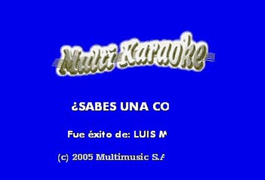 Luis Miguel - Sabes una cosa (Karaoke)