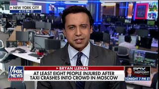 Taxi plows into crowd in Moscow as fans watch World Cup