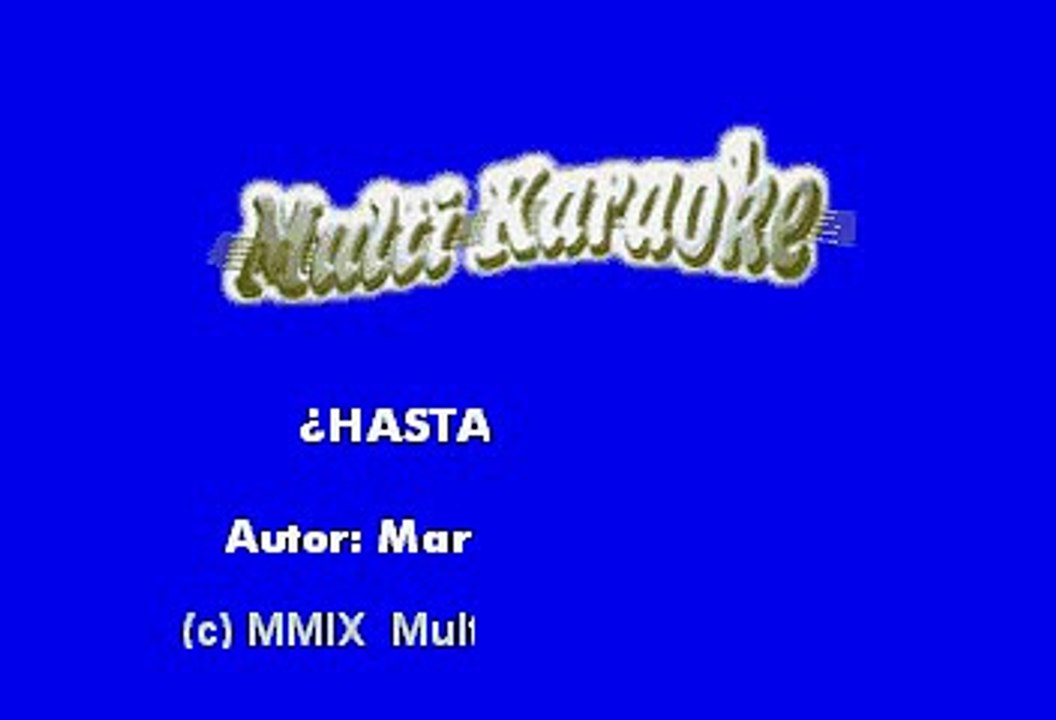 Marco Antonio Solis - Hasta cuando (Karaoke)