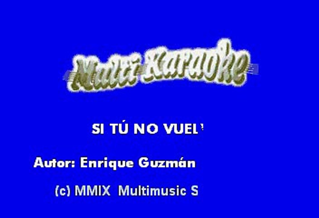 Mariano Barba - Si tu no vuelves (Karaoke)