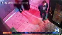 Surveillance Camera Captures Man Stealing Women`s Purses at L.A. Restaurant