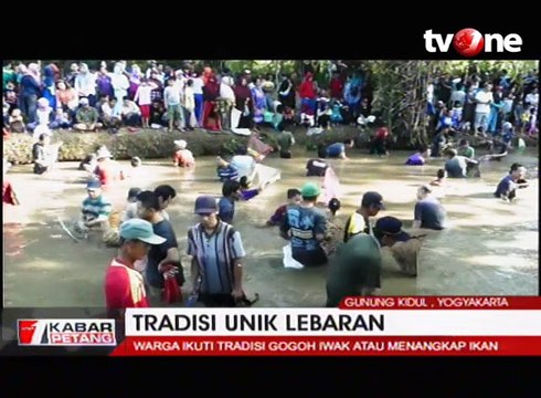 Tradisi Lebaran Unik Gogoh Iwak di Gunung Kidul