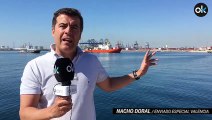 Okdiario, testigo de la llegada del 'Aquarius' a Valencia