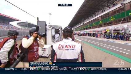 Fin du dernier relais pour Fernando Alonso aux 24 Heures du Mans 2018